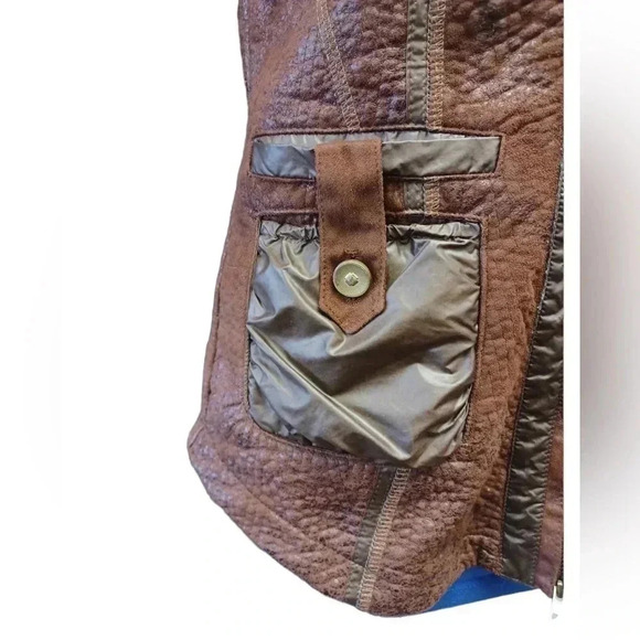 Sportalm Multi Textured Faux Fur  Lightweight Brown Grey Jacket Size 38 (Medium) - Picture 7 of 11